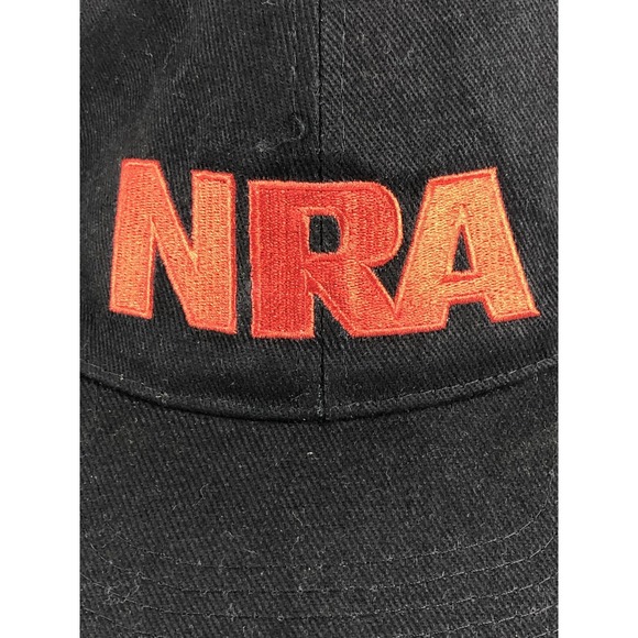 NRA Hat Cap Strap Back Black Red Embroidered Stand and Fight Mens American Flag - Picture 2 of 10